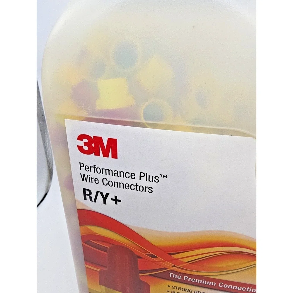 3M Performance Plus Wire Connector R/Y+ 18-8 AWG JUG 500 PCS Made in USA! New